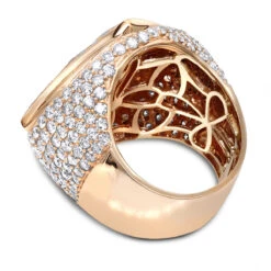 Unique 14K Rose Gold Men's White Pink Criss Cross Diamond Ring 7.13ct -Its Hot Jewelry Shop 14k mens white pink criss cross diamond ring 713ct p 6115 backro