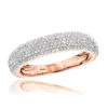 Thin 14K Rose Gold Micro Pave Diamond Wedding Band For Women 0.5ct -Its Hot Jewelry Shop 14k micro pave diamond wedding band 068ct p 42963 ro