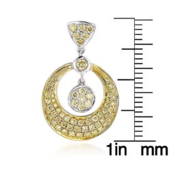 14K Yellow Gold Natural Yellow Diamond Drop Earrings 1.33ct -Its Hot Jewelry Shop 14k natural yellow diamond drop earrings 133ct p 40644 ruler