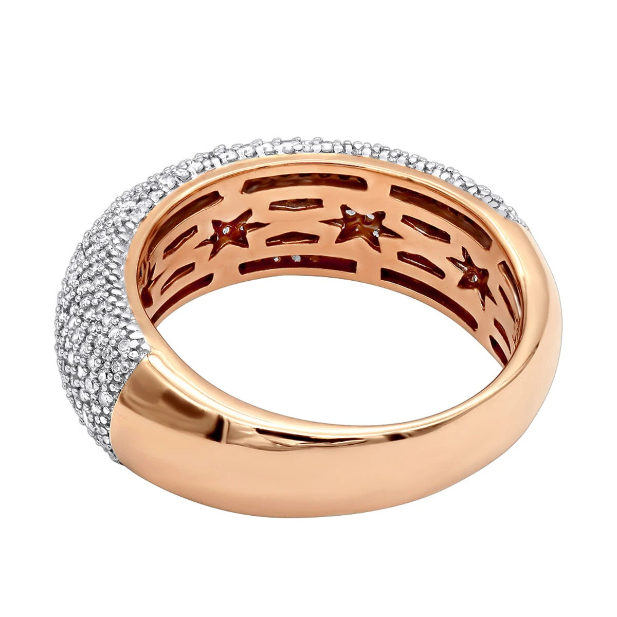 14K Yellow Gold Pave Diamond Band 1.12ct 8 14K Yellow Gold Pave Diamond Band 1.12ct - Image 6