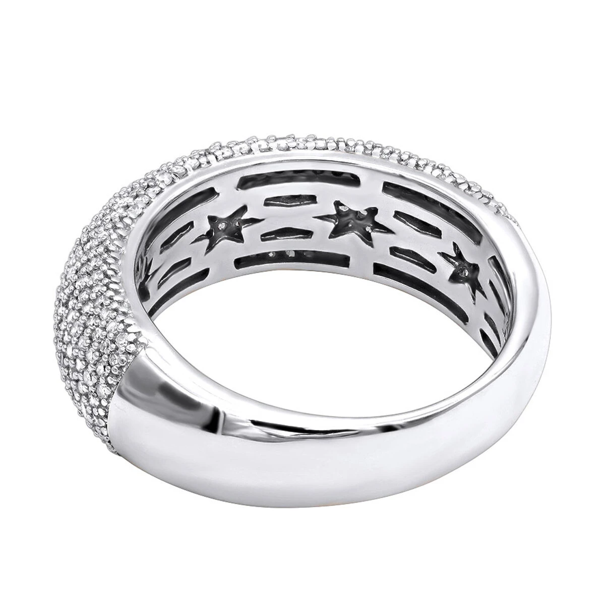 14K Yellow Gold Pave Diamond Band 1.12ct 6 14K Yellow Gold Pave Diamond Band 1.12ct - Image 4