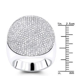 14K White Gold Pave Diamond Dome Ring 2.2ct 12 14K White Gold Pave Diamond Dome Ring 2.2ct -Its Hot Jewelry Shop 14k pave diamond dome ring 259ct p 42946 rulerwh