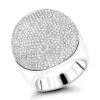 14K White Gold Pave Diamond Dome Ring 2.2ct -Its Hot Jewelry Shop 14k pave diamond dome ring 259ct p 42946 wh