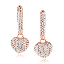 14K White Gold Pave Diamond Heart Earrings For Women 0.76ct 8 14K White Gold Pave Diamond Heart Earrings For Women 0.76ct -Its Hot Jewelry Shop 14k pave diamond heart shaped earrings 076ct p 22411 ro