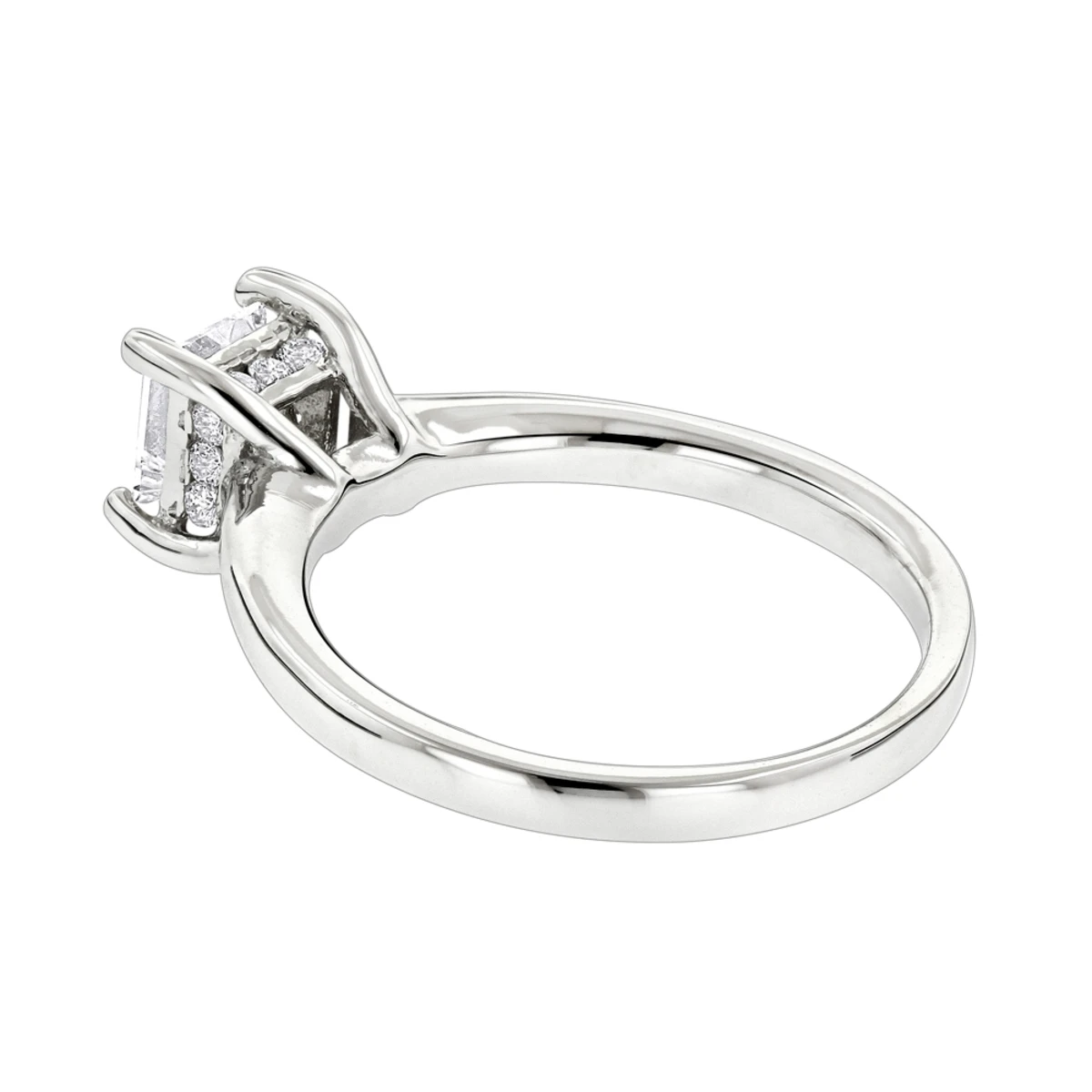 14K White Gold Princess Cut Diamond Engagement Ring 0.75ct 6 14K White Gold Princess Cut Diamond Engagement Ring 0.75ct - Image 4