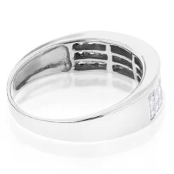 14K Yellow Gold Princess Cut Diamond Wedding Band Invisible Set Ring 1.25ct 12 14K Yellow Gold Princess Cut Diamond Wedding Band Invisible Set Ring 1.25ct -Its Hot Jewelry Shop 14k princess cut diamond wedding band 136ct p 38035 backwh