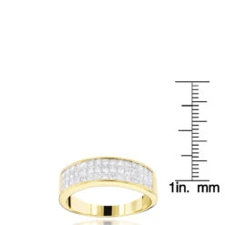 14K Yellow Gold Princess Cut Diamond Wedding Band Invisible Set Ring 1.25ct 15 14K Yellow Gold Princess Cut Diamond Wedding Band Invisible Set Ring 1.25ct -Its Hot Jewelry Shop 14k princess cut diamond wedding band 136ct p 38035 rulerye