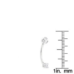 Pure 14K White Gold Belly Ring With Diamonds 0.33ct 9 Pure 14K White Gold Belly Ring With Diamonds 0.33ct -Its Hot Jewelry Shop 14k pure gold belly ring with diamonds 033ct p 5864 rulerwh