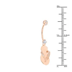 Pure 14K Rose Gold Diamond Flip Flop Belly Ring 0.33ct 11 Pure 14K Rose Gold Diamond Flip Flop Belly Ring 0.33ct -Its Hot Jewelry Shop 14k pure gold diamond flip flop belly ring 033ct p 5874 rulerro