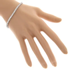 Round Diamond Women's Tennis Bracelet 14K White Gold 1 1/2ct -Its Hot Jewelry Shop 14k round diamond tennis bracelet 14k gold 1 12ct p 22290 bodwh
