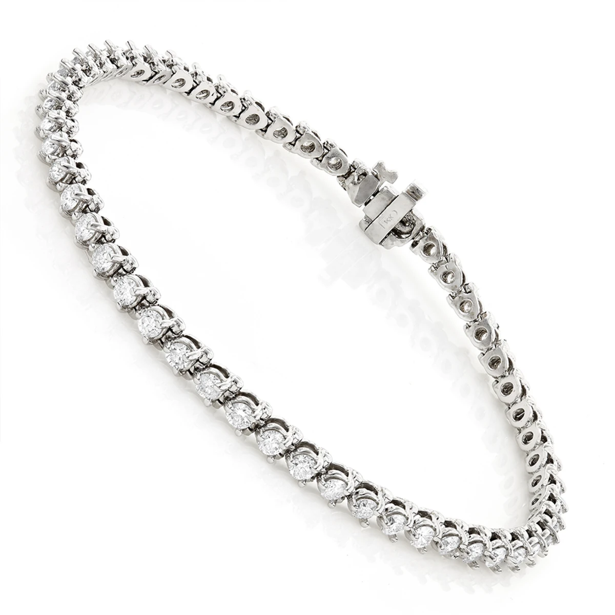 Round G VS Diamond Tennis Bracelet 4.4ct 14K White Gold 3 Round G VS Diamond Tennis Bracelet 4.4ct 14K White Gold