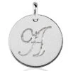 14K White Gold Circle Initial Pendant -Its Hot Jewelry Shop 14k solid gold circle initial pendant p 35174 white 20220426