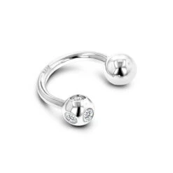 Designer Solid 14K Yellow Gold Circular Barbells Belly Button Piercing With Real Diamonds 0.15ct -Its Hot Jewelry Shop 14k solid gold real diamond body jewelry piece 011ct p 5875 wh