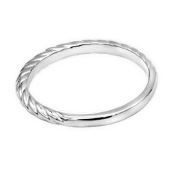 Thin Solid 14K White Gold Wedding Band For Women -Its Hot Jewelry Shop 14k solid gold wedding band p 35067 backwh
