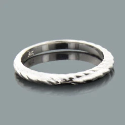 Thin Solid 14K White Gold Wedding Band For Women -Its Hot Jewelry Shop 14k solid gold wedding band p 35067box