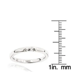 Thin Solid 14K White Gold Wedding Band 2.5mm -Its Hot Jewelry Shop 14k solid gold wedding band p 35099 rulerwh
