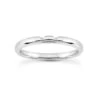 Thin 2.5mm Solid 14K White Gold Contour Wedding Band