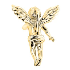 14K Yellow Gold Yellow Diamond Angel Pendant Mini Religious Charm 0.7ct -Its Hot Jewelry Shop 14k solid gold yellow diamond angel pendant mini religious charm 07ct 2