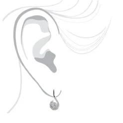 14K White Gold Swirl Diamond Earrings For Women 0.75ct -Its Hot Jewelry Shop 14k swirl diamond earrings 075ct p 22553bod