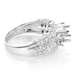 14K White Gold Three Stone Diamond Engagement Ring Setting 0.46ct 10 14K White Gold Three Stone Diamond Engagement Ring Setting 0.46ct -Its Hot Jewelry Shop 14k three stone diamond engagement ring setting 046ct p 40100 backwh