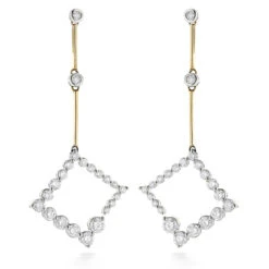 Two Tone 14K Rose Gold Journey Diamond Earrings 1 Carat 9 Two Tone 14K Rose Gold Journey Diamond Earrings 1 Carat -Its Hot Jewelry Shop 14k two tone gold journey diamond earrings 1 carat p 154 ye