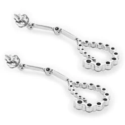 Two Tone 14K White Gold Journey Diamond Earrings 1.30ct 10 Two Tone 14K White Gold Journey Diamond Earrings 1.30ct -Its Hot Jewelry Shop 14k two tone gold journey diamond earrings 130ct p 155 backwh