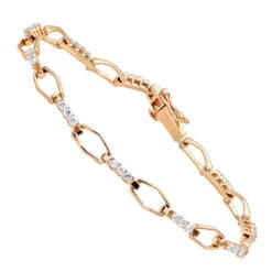 14K White Gold Round Diamond Bracelet For Women 1 Carat -Its Hot Jewelry Shop 14k two tone gold round diamond bracelet 125ct p 6304 ro