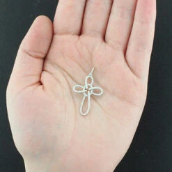 14K White Gold Cross Pendant 0.34ct -Its Hot Jewelry Shop 14k white gold cross pendant 034ct p 41776box