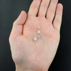 14K White Gold Round Diamond Stud Earrings 1.75ct -Its Hot Jewelry Shop 14k white gold round diamond stud earrings 175ct p 5630back