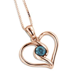 14K White Gold Single Blue Diamond Heart Necklace For Women Pendant 12 14K White Gold Single Blue Diamond Heart Necklace For Women Pendant -Its Hot Jewelry Shop 14k white gold single blue diamond heart necklace for women pendant ro