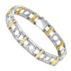 14K White/Yellow Gold Men's Diamond Two-Tone Bracelet 4ct -Its Hot Jewelry Shop 14k white yellow gold mens diamond two tone bracelet 4ct tt