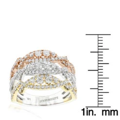 Unique Diamond Ring For Women 14K Gold 1.6ct 7 Unique Diamond Ring For Women 14K Gold 1.6ct -Its Hot Jewelry Shop 14k white yellow rose gold diamond stacking ring for women 16c by luxurman ruler