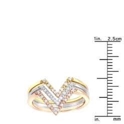 Stackable Diamond Ring Set For Women 14K Gold Bands -Its Hot Jewelry Shop 14k white yellow rose gold thin stackable diamond rings set 0 15ct luxurman bands ruler