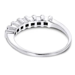 Thin 14K White Gold Women's Diamond Wedding Band Princess Cut 0.60ct 11 Thin 14K White Gold Women's Diamond Wedding Band Princess Cut 0.60ct -Its Hot Jewelry Shop 14k womens diamond wedding band princess cut 060ct p 143 backwh