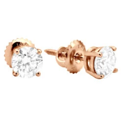 14K Yellow Gold Diamond Stud Earrings Round Cut 1.50ct -Its Hot Jewelry Shop 14k yellow gold diamond stud earrings round cut 150ct p 5637 rose
