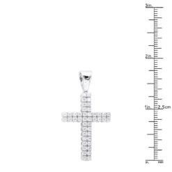 1.5ct Diamond Cross Pendant 10K White Gold For Men And Women 17 1.5ct Diamond Cross Pendant 10K White Gold For Men And Women -Its Hot Jewelry Shop 15ct diamond cross pendant in 10k gold for men and women 000955 rulerwh