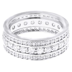 18K White Gold Contemporary Style Diamond Eternity Ring 3.12ct -Its Hot Jewelry Shop 18k contemporary style diamond eternity ring 312ct p 23026 back