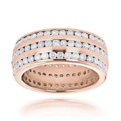 18K White Gold 3-Row Diamond Eternity Band Ring 4.50ct 9 18K White Gold 3-Row Diamond Eternity Band Ring 4.50ct -Its Hot Jewelry Shop 18k gold 3 row diamond eternity band ring 450ct p 6200 ro