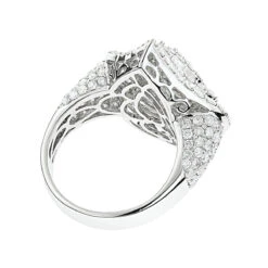 18K White Gold Designer Diamond Drop Ring For Women 3.75ct 11 18K White Gold Designer Diamond Drop Ring For Women 3.75ct -Its Hot Jewelry Shop 18k gold designer diamond drop ring 375ct backwh