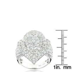 18K White Gold Designer Diamond Drop Ring For Women 3.75ct 13 18K White Gold Designer Diamond Drop Ring For Women 3.75ct -Its Hot Jewelry Shop 18k gold designer diamond drop ring 375ct rulerwh