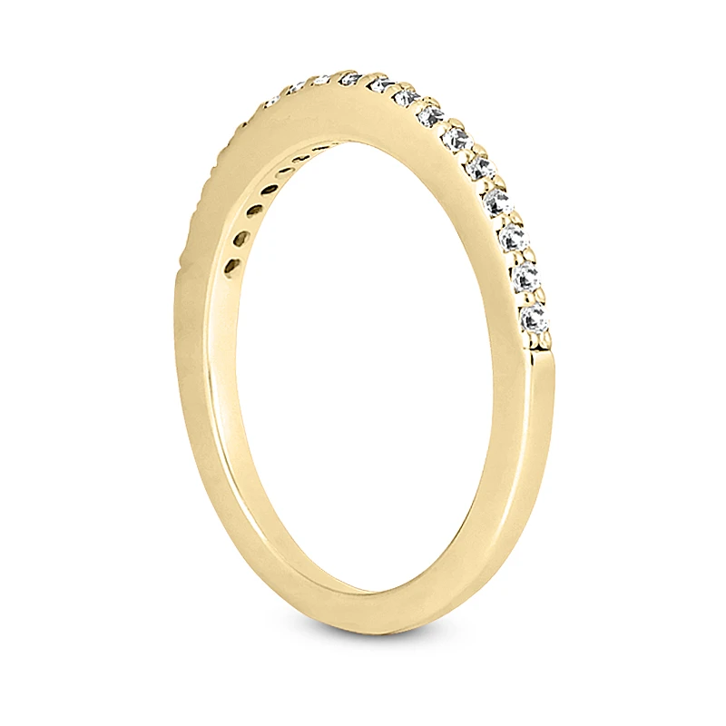 Ultra Thin 18K White Gold Diamond Engagement Band 0.18ct 7 Ultra Thin 18K White Gold Diamond Engagement Band 0.18ct - Image 5