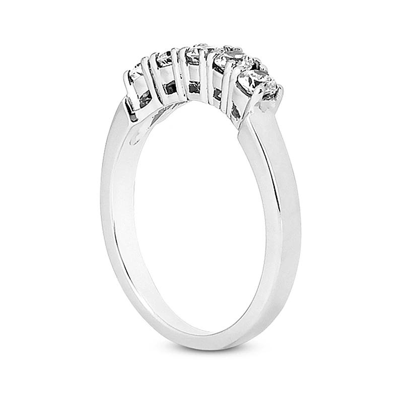 Thin 18K White Gold Diamond Engagement Band 0.50ct 6 Thin 18K White Gold Diamond Engagement Band 0.50ct - Image 4