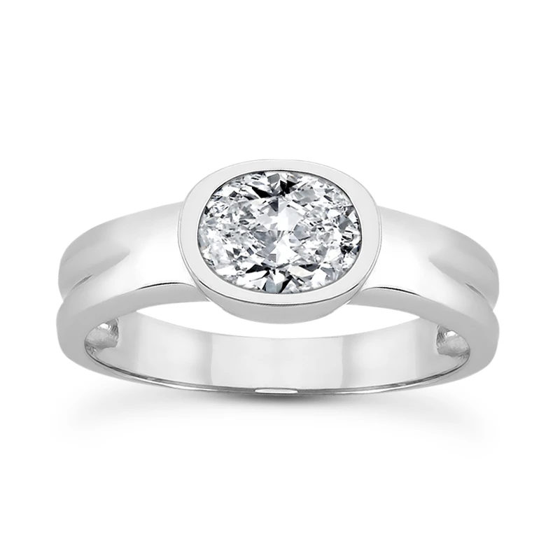 18K White Gold Diamond Engagement Ring 0.75ct 3.9mm 3 18K White Gold Diamond Engagement Ring 0.75ct 3.9mm