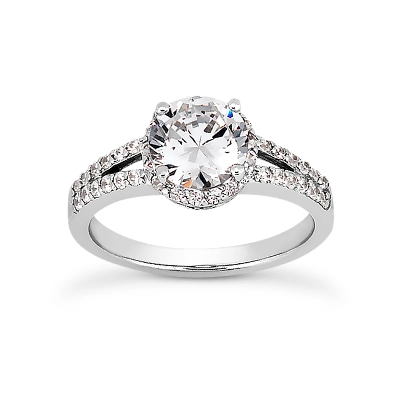18K White Gold Diamond Engagement Ring 1.05ct 4.1mm 3 18K White Gold Diamond Engagement Ring 1.05ct 4.1mm