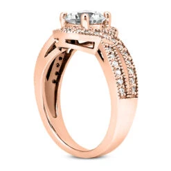 18K White Gold Diamond Engagement Ring 1.07ct 5.0mm -Its Hot Jewelry Shop 18k gold diamond engagement ring 107ct p 35020 back rose 20220426