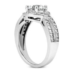 18K White Gold Diamond Engagement Ring 1.07ct 5.0mm -Its Hot Jewelry Shop 18k gold diamond engagement ring 107ct p 35020 back white 20220420 20220426