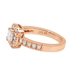 Halo 18K White Gold Princess Cut Diamond Engagement Ring 1.11ct 3/8in. (9.5mm) -Its Hot Jewelry Shop 18k gold diamond engagement ring 111ct p 33926 backro