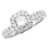 Halo 18K White Gold Princess Cut Diamond Engagement Ring 1.11ct 3/8in. (9.5mm) -Its Hot Jewelry Shop 18k gold diamond engagement ring 111ct p 33926 wh