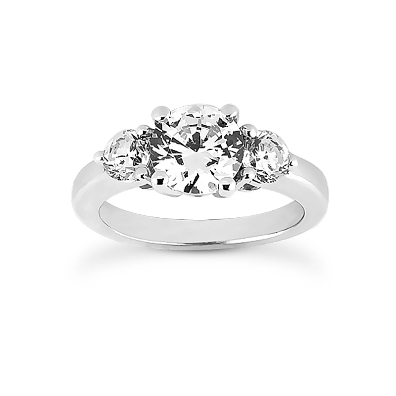 18K White Gold Diamond Engagement Ring 1.15ct 3 18K White Gold Diamond Engagement Ring 1.15ct