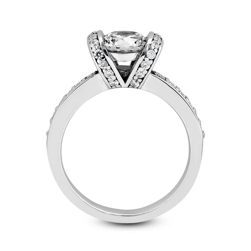 18K White Gold Diamond Engagement Ring 1.18ct 2.6mm 11 18K White Gold Diamond Engagement Ring 1.18ct 2.6mm - Image 9